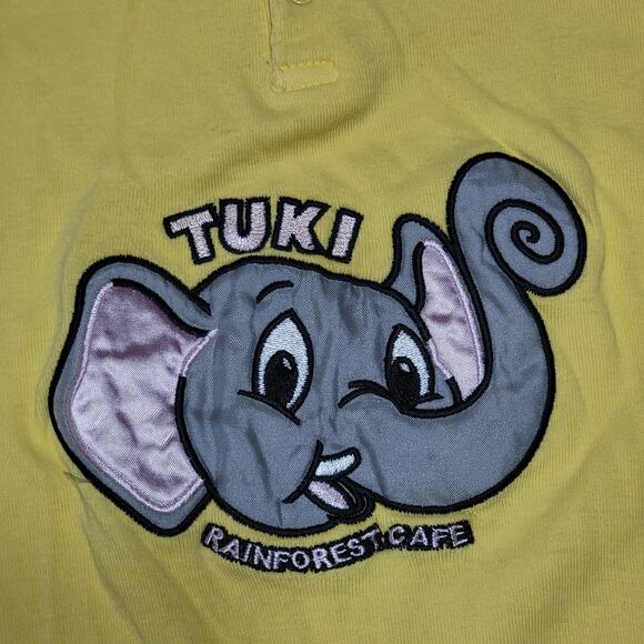 Rainforest Cafe Infant Yellow Hooded LS & Long Leg Bodysuit "Tuki" - Size 18M - Picture 2 of 8